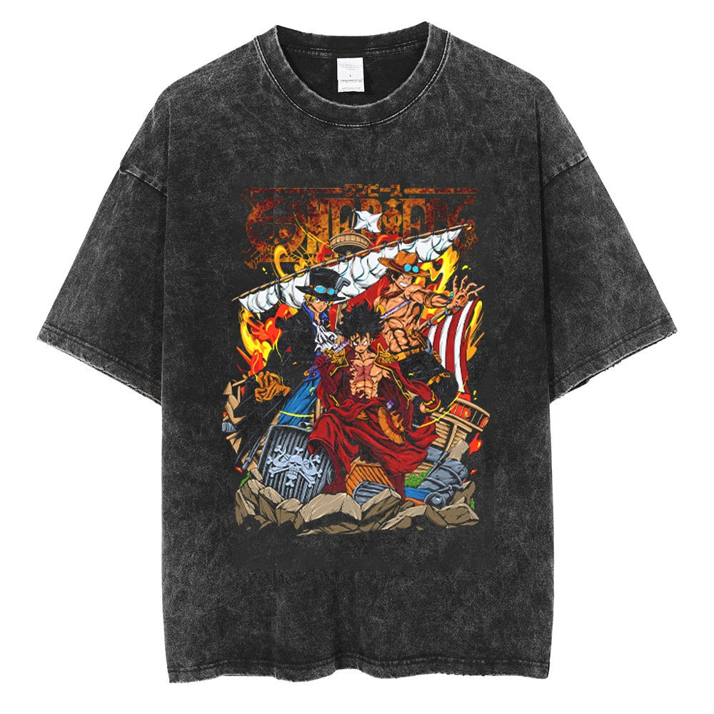 One Piece "Brothers" Vintage Wash Gym Cover